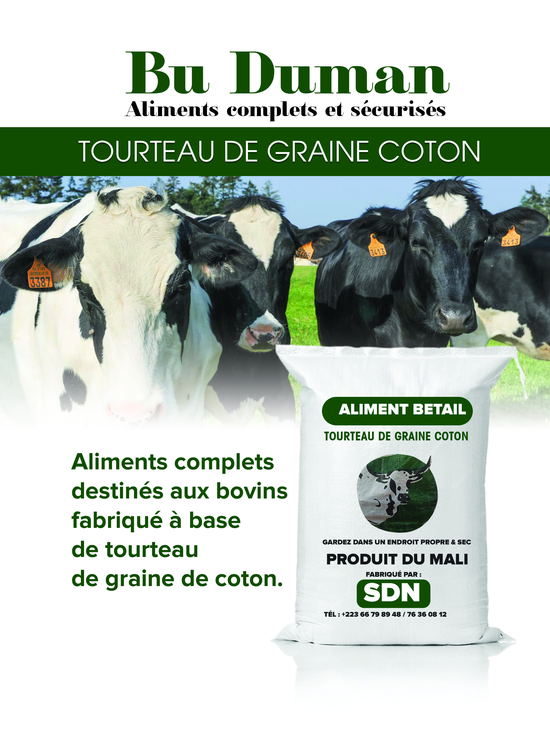 Bu Duman Tourteau de Graine de coton